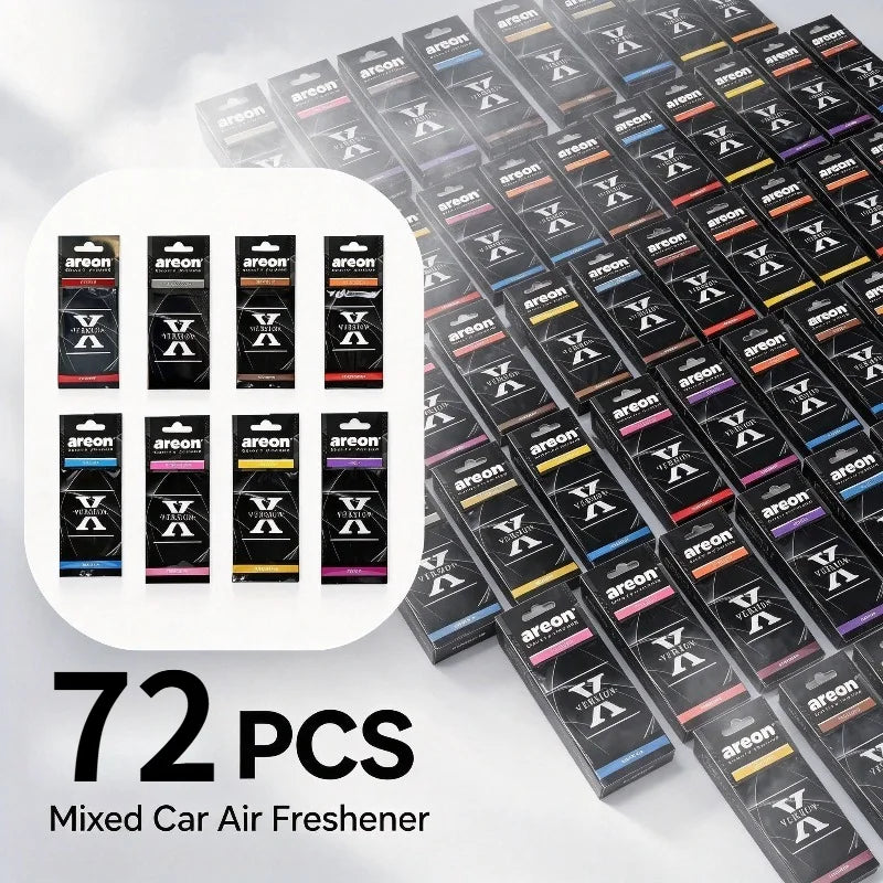 Areon X Version Mixed Scent Hanging Car Air Freshener Assorted Fragrance Paper Sheets For Auto Home Pack Of 8 To 216 Mixed Pcs