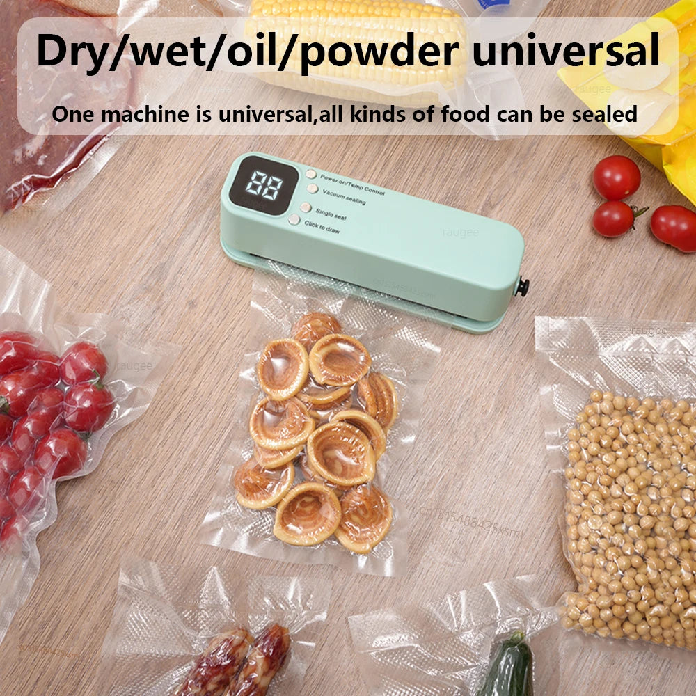 Mini Vacuum Bag Sealer Plastic Bags Sealer Food Packaging Bag Sealing Machine Rechargeable Vacuum Sealer Pump Electric Air Pump
