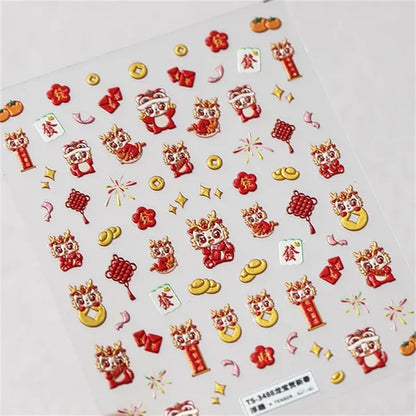 1pcs 5D Kawaii Jelly Nail Art Stickers Cute Jellyfish Self Adhesive Nail Art Decorations Stickers DIY Cartoon Manicure Decals