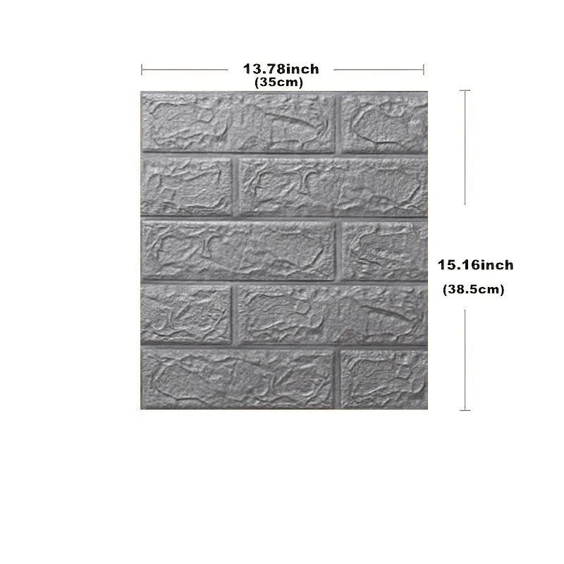 Self-adhesive 1-40pcs 38.5X35cm DIY 3D Wallpaper Retro Brick Pattern Wall Stickers Waterproof Room Decor Foam Home Decoration
