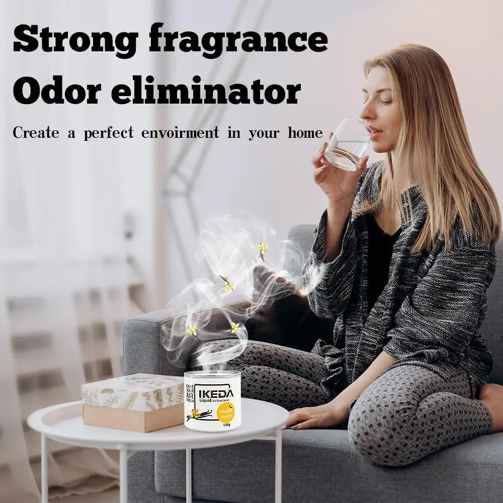 IKEDA Liquid Air Freshener - 120 grams. Provides fresh fragrance for both Car and indoor air, effectively deodorizes