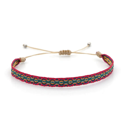 KKBEAD Wholesale Handwoven Bracelet Colombia Cloth Braided Wristband Bracelets for Women Men Gift Hippie Boho Friendship Jewelry