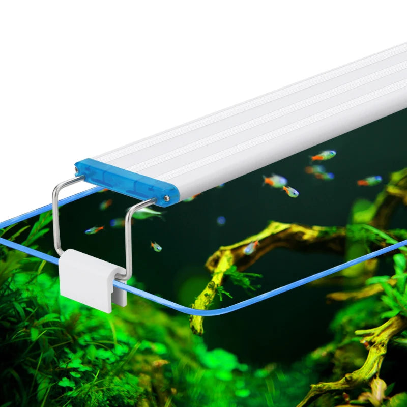 Extensible Waterproof Clip on Lamp For Fish Tank Super Slim Fish Tank Aquatic Plant Grow Aquarium LED Light 18-58cm 220V