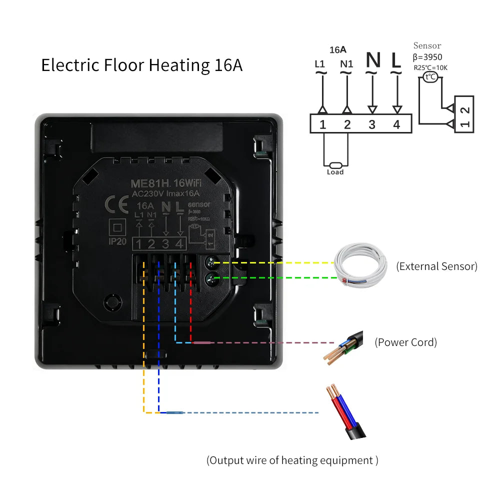 Tuya Smart Thermostat For Underfloor Heating Wifi Thermostat  Floor Heating Controller Warm Floor Temperature Controller Alexa