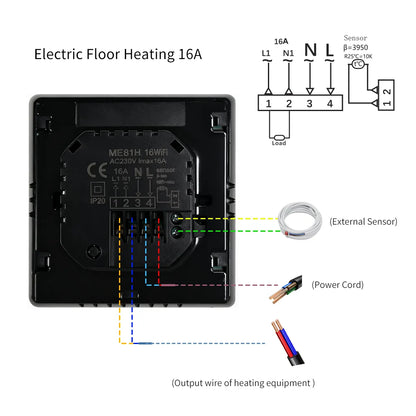 Tuya Smart Thermostat For Underfloor Heating Wifi Thermostat  Floor Heating Controller Warm Floor Temperature Controller Alexa