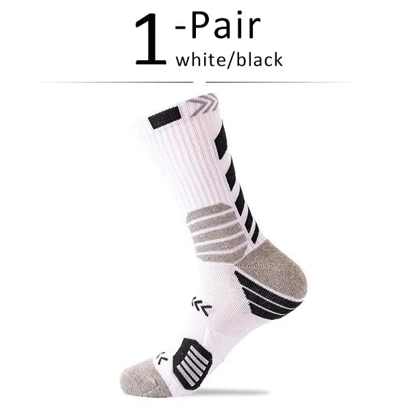 Elite Sport Cycling Basketball Socks Compression Running Man Black Trend Breathable Long Hiking Damping Athletic Professional