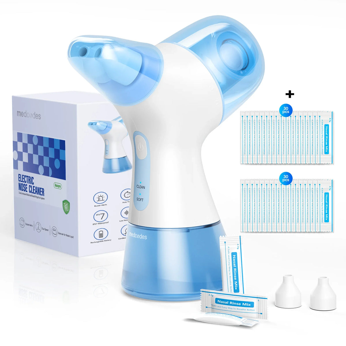 Nasal Irrigation System Sinus Rinse Machine with Water Tank & Waste Collection Tank - Nose Cleaner for Sinus,Allergy Relief