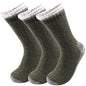 3Pairs Super Thick Merino Wool Socks Male Men Winter Thermal Cashmere Socks Fleece Terry Loop Middle Tube Socks High Quality