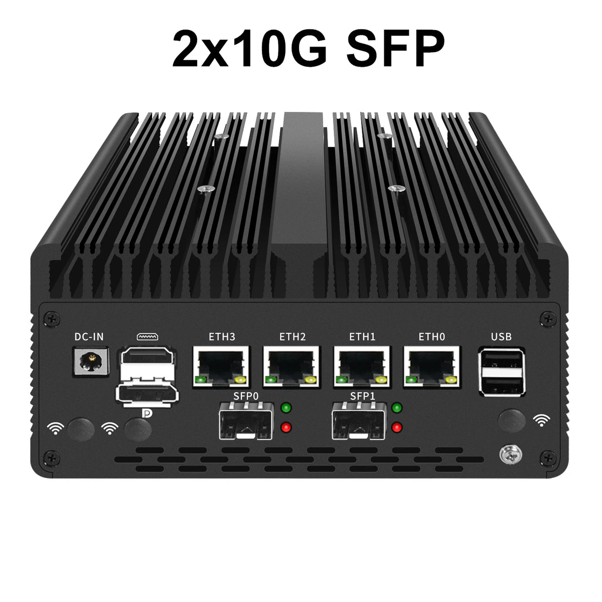 New Solid Firewall Appliance 12th Gen Intel Pentium Gold 8505 10G/1G SFP 4*2.5G RJ45 LAN 2*DDR5 NVMe Mini PC Proxmox ESXi Server