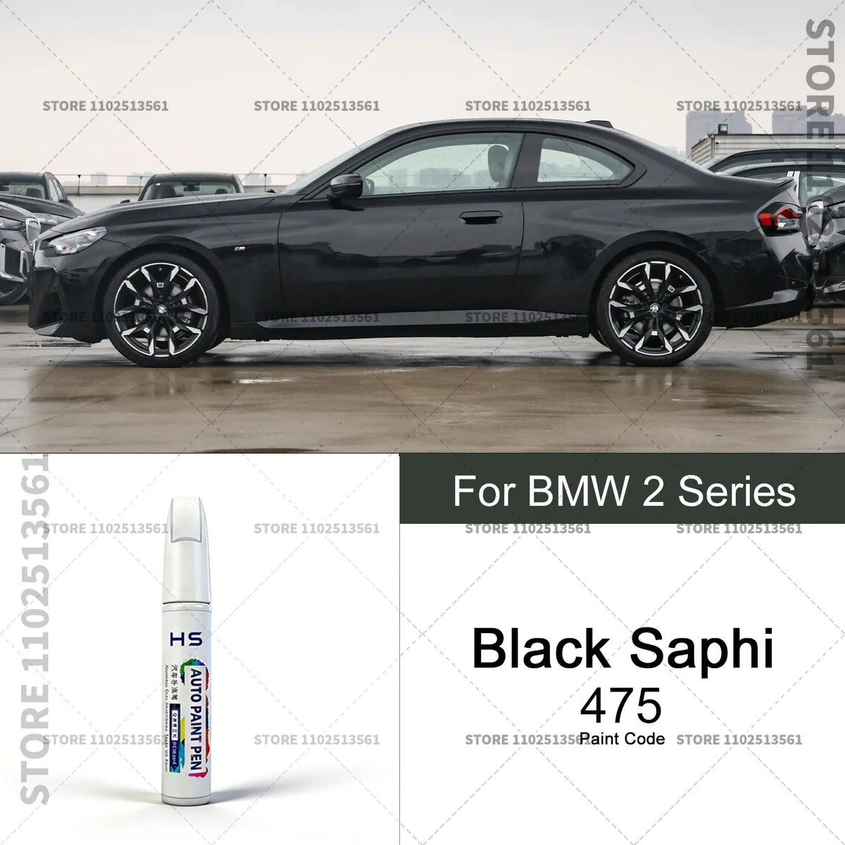 For 2014-2025 BMW 2 Series Scratch Removal and Paint Repair Pen Alpine White 300 490 Black Saphi Blue Gray  Portimao Blue