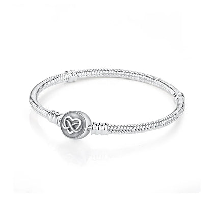 Original 925 Sterling Silver Bracelets Love Heart Moon Flower Butterfly Pave CZ Bracelets For Women DIY Jewelry Party Gift