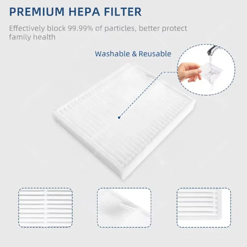 For Xiaomi Vacuum cleaner S20 E12 E10 B112 sweeping robot vacuum cleaner main brush side brush mop cloth HEPA filter spare parts