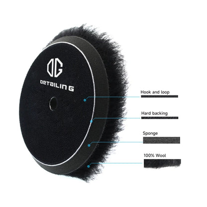 DETAILING 3"/5"/6" Wool Felt Polishing Pad Wool Wheel Buffer Auto Paint Care Buffing Pads for Car Polisher Remove Scratches