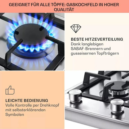 TopStrong  2-burner Stainless Steel with Automatic Flame Protection, Natural Gas Propane Built-in Gas Hob YYEUGCT-S02