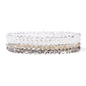 4Pcs/set Shinning Crystal Beads Elastic Bracelet Bohemian Faceted Colorful Crystal Glass Beaded Bracelet Bangles Set For Women