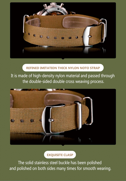 RED STAR 38mm Men's 1963 Chronograph Mechanical Watch Pilot with Seagull Movement ST1901 Air Force Aviation Sapphire Goose 40mm
