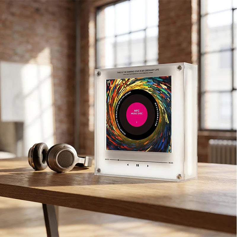 Customized NFC Sensing Song Player With Acrylic Built-in Speaker No Need For Mobile Phone To Customize Refrigerator Stickers