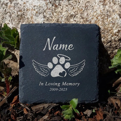 Personalized Dog Memorial Garden Stone Pet Loss Gifts Pet Keepsake Dog Sympathy Gift Pawprint Memorial Stone