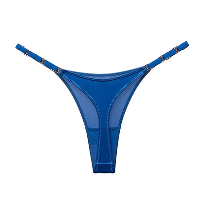 Seamless Sexy Thong Women Underwear Briefs Panties Zebra Flower Low Rise Luxury Metal Buckle G String Bikini Girls Female Panty