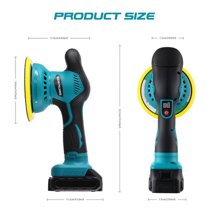 Podofo 21V Cordless Car Waxing Machine Adjustable 8 Speed Auto Polish Waxing Machine Polishing Wax Tool Wax Polisher With Battery & Charger