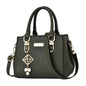 Trendy Leather Handbags Large Capacity Open Pocket Shoulder Bag Polyester Cotton Messenger Bag