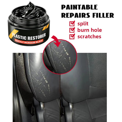 Car Plastic Restorer Crystal Clear Auto Interior Leather & Panel Renewal Wax Coating Agent Back To Black Gloss Car Wax Polish