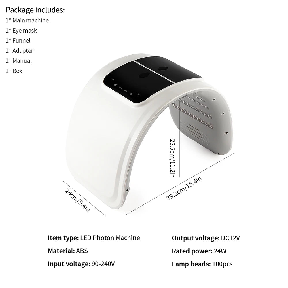 Skin Hydrating Sprayer LED Mask Facial Machine Nano Mist 7 Colors LED Photon Machine Face&Body Salon SPA Home Use Skin Care