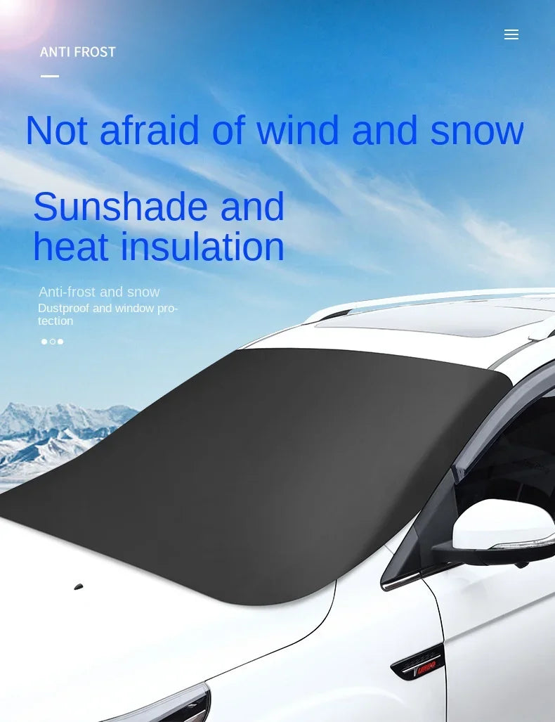Magnetic Car Snow Shield Car Sun Shield Thickened Frost Protection and Sun Protection Car Cover