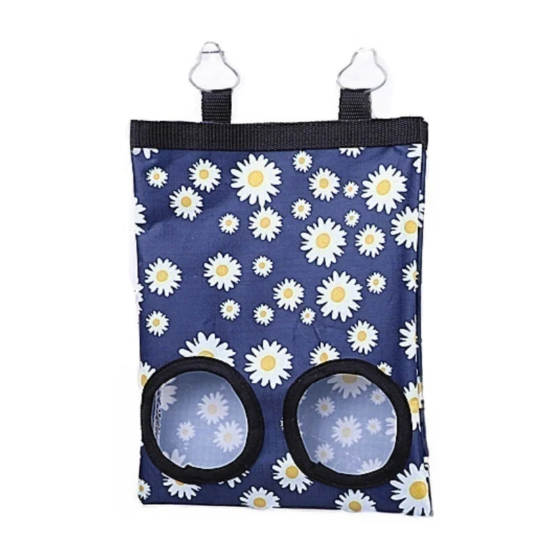 Rabbit Hay Bag 2/3 Holes Hanging Dry Grass Feeder for Guinea Pig Bunny Chinchillas Rats Small Animal Food Storage Bag