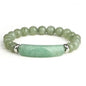 1pc Handmade Stone Bracelet Turquoise  Malachite Gemstone Crystal Rough Bracelet Body Energy Yoga