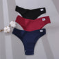 FINETOO 3/5Pcs Cotton Brazilian Panties Women's Panties Sexy V Waist T-Back Underwear Female Soft Underpants Lady Bikini Lingeri