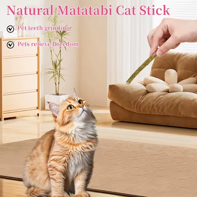 Pet Cat Peppermint Teeth Teeth Teeth Cleaning Bite Stick Teasing Cat Stick Cat Bite Resistant Soothing Snack