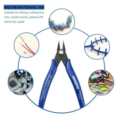 Bomurphy 170 Wishful Clamp DIY Electronic Diagonal Pliers Side Cutting Nippers Wire Cutter 3D Printer Parts Copper Jewelry