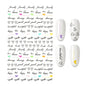 Black and White Love Flowers Line Art 3D Stickers Nail Decals Nail Art Accessories Butterfly Rose Nail Stickers Nail Sliders