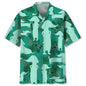Cute puppy print Hawaiian men's short-sleeved shirt 2024 new casual lapel top fashion plus size