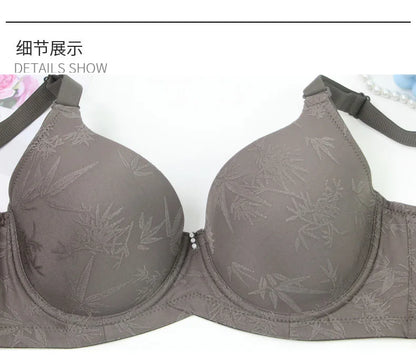 DaiNaFang Sexy Bras For Women Push Up Breathable Adjustable Bow Control Underarm Fat CDE Full Cup Underwear Plus Size Lingerie