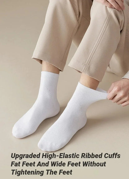 CHUANGERM 10‑Pack Men Black Business Socks Soft Breathable Comfort Formal Dress Socks For Daily Office Work Socks