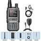 Baofeng UV-5R Mini Walkie Talkie Bluetooth Programming Wireless Copy Frequency Full Band 999CH AM FM Type-C Long Range Ham Radio