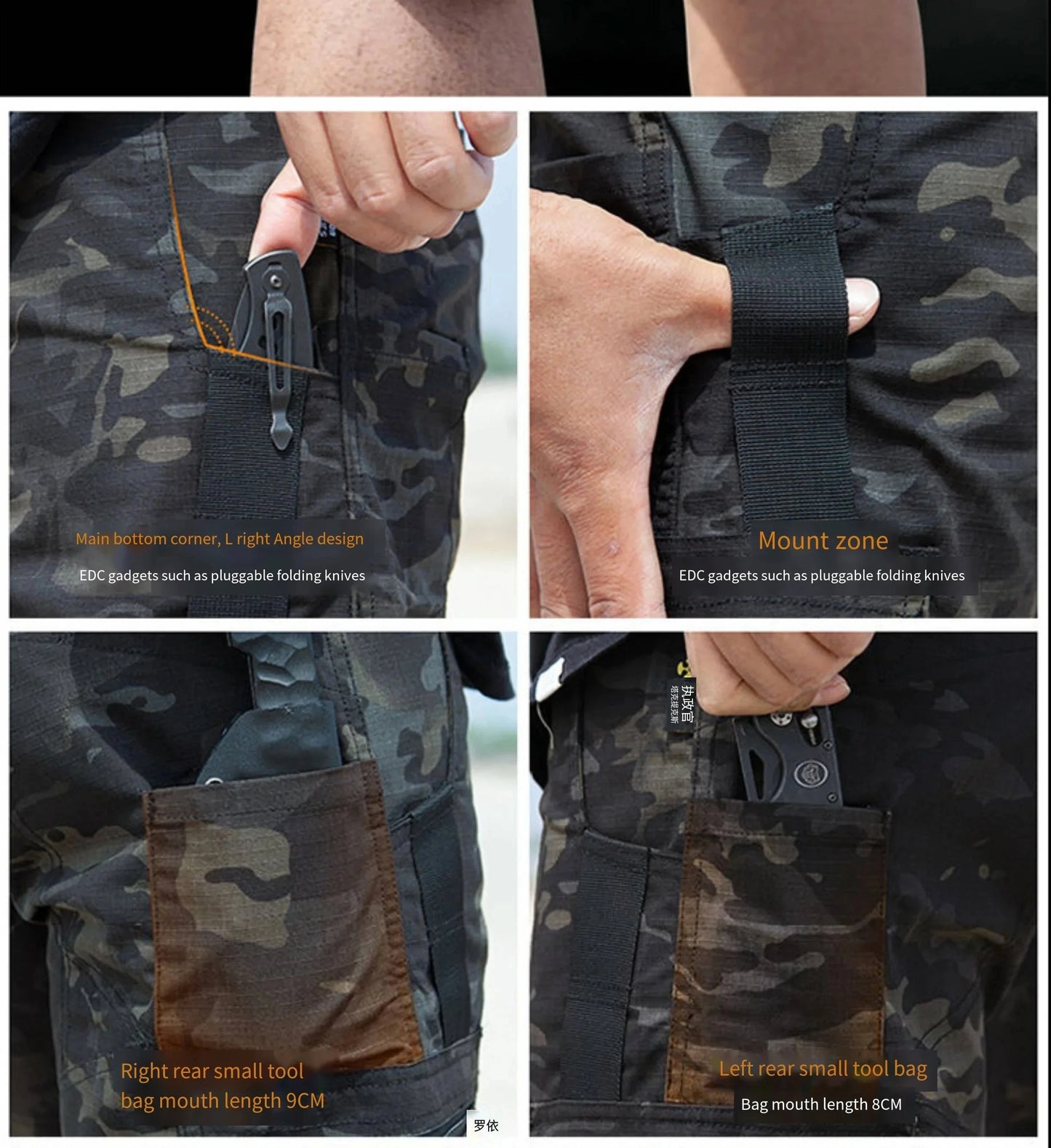 Camouflage Shorts Mens Summer Quick Drying Multiple Pockets Military Pants Outdoor Hiking Fishing Thin Shorts Male Jogger