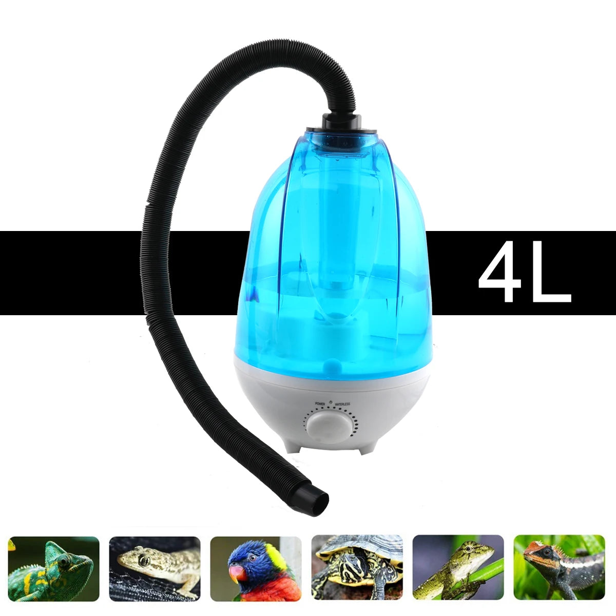 4L Reptiles Pet Fog Maker Atomizer Air Humidifier for Amphibians Terrariums LED Maker Fogger Pet Supply