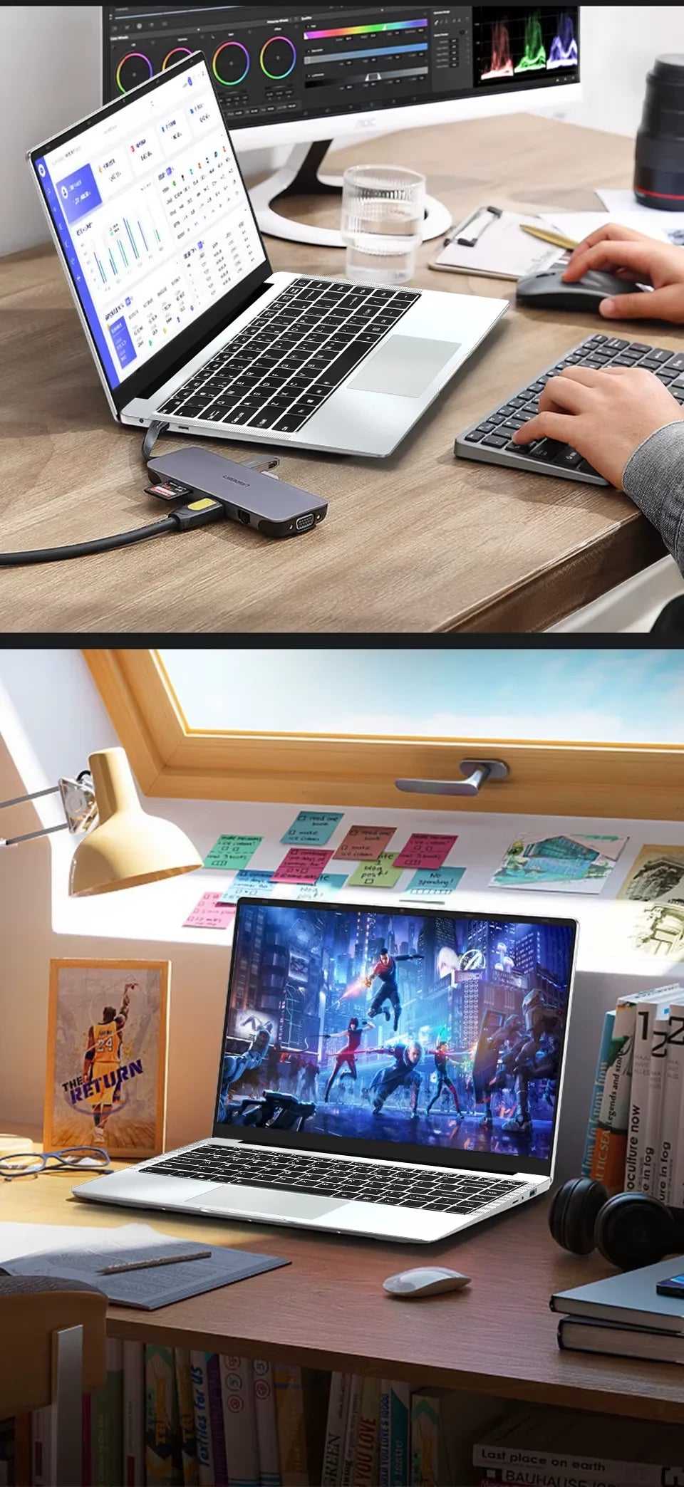2026 Portable Windows 11 Pro Laptops Intel Core I7 8650U 16GB RAM 1TB SSD Office Gamer Study Notebook Computer PC