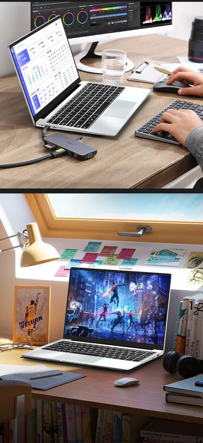 2026 Portable Windows 11 Pro Laptops Intel Core I7 8650U 16GB RAM 1TB SSD Office Gamer Study Notebook Computer PC