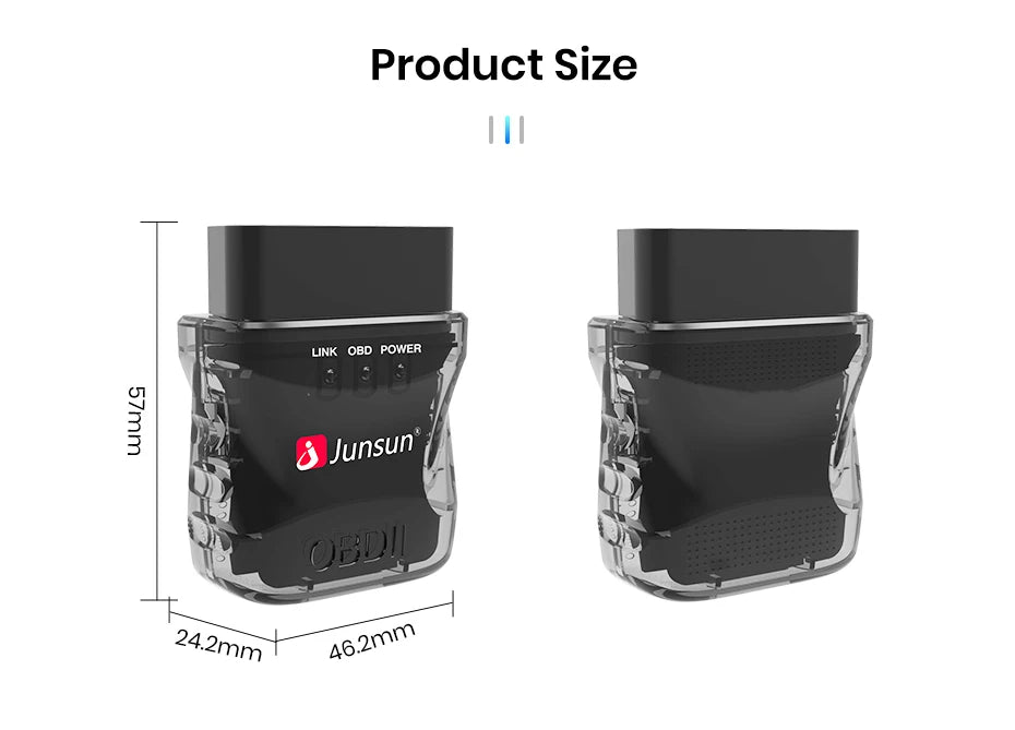 Junsun Mini Auto Scanner ELM327 Bluetooth 4.0 compatible OBD2 V3 Adapter Car Diagnostic Tool Scan Tool for Car Accessories