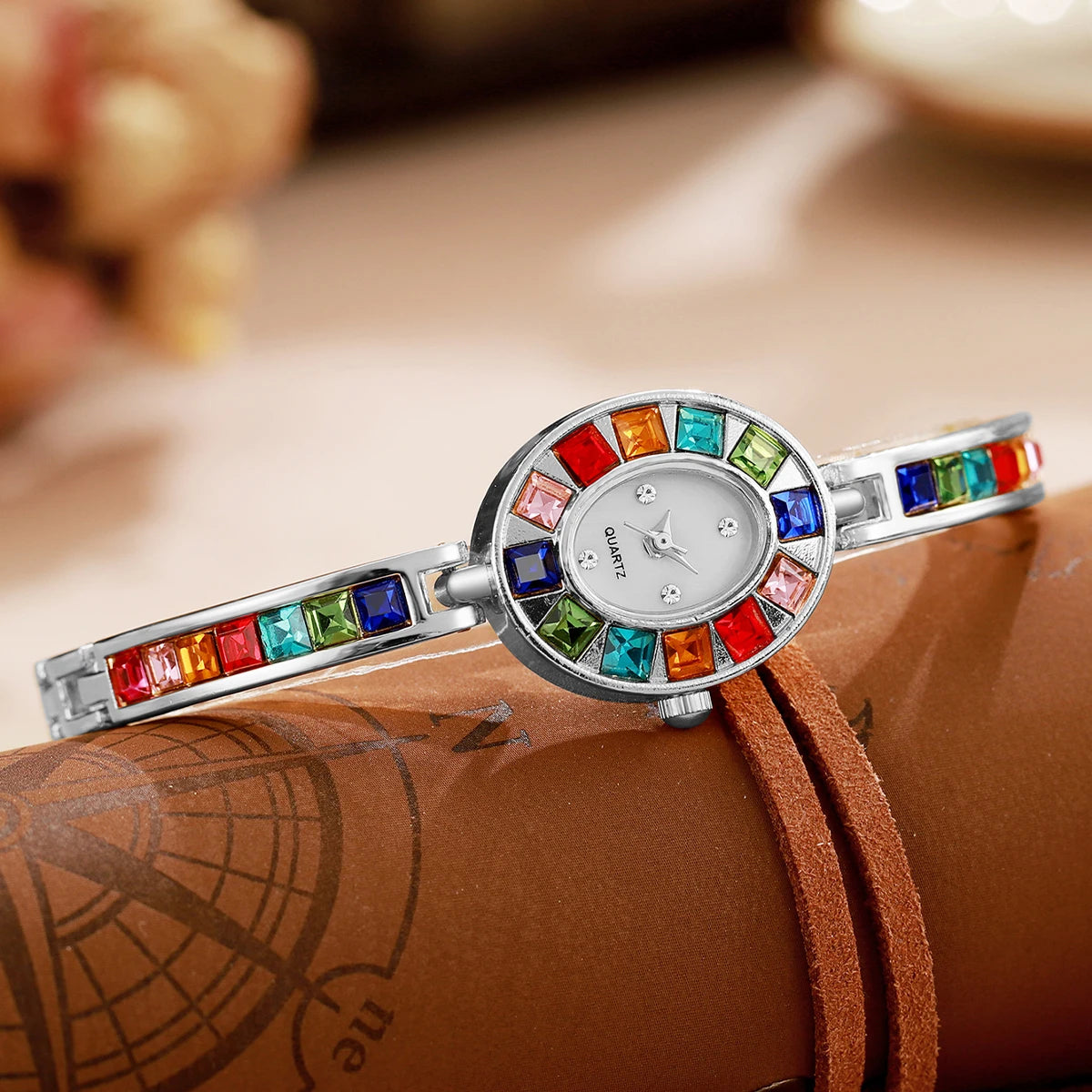 Luxury Rhinestone Women Watches Fashion Bracelet Band Ladies Quartz Watch Reloj Mujer Girls Clock Gift（Without Box）