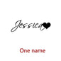 Personalized Two Name Necklaces With Heart Stainless Steel Custom Letter Couple Necklace Choker  Stainless Steel Wedding Gift