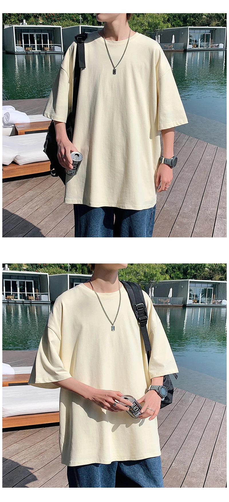 Oversized Summer Short Sleeve Men's T Shirt New Fashion Solid Loose O-Neck T Shirts Mens Cotton Hip Hop Streetwear Top Tees 5XL