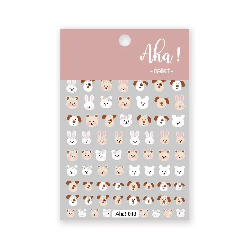 White Bloom Translucent Hollow Butterfly Heart Nail Sticker Press on Nails Decals Hollow Heart Star Moon Shape Sticker Sliders