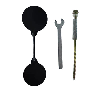 Thickened 3mm indoor and outdoor slingshot shooting practice double-headed round target 360-degree rotating steel shooting targe