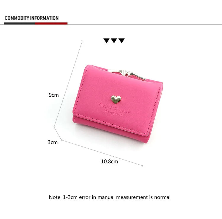 New Mini Short Women Wallets High Quality Coin Pocket Luxury Female Purses Card Holder Photo Holder Cute Wallet For Girls