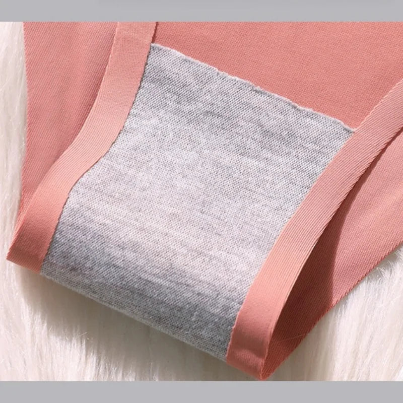 4PCS/Set Seamless Brazilian Panties Women's Sexy Lingerie Cool Ice Silk Low Waist Briefs Soft Solid Ultra-thin Bikini Underwear